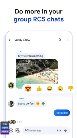 Google Messages app: Group RCS Chats